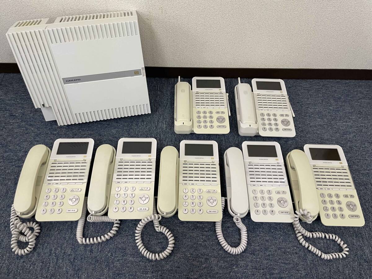 ☆NAKAYO ナカヨ NYC-Si/Sボタン電話装置☆主装置NYC-SiS-ME・36ボタンNYC-36Si-SDW×5台・コードレスNYU36SiDHCL×2台☆T0000834-3拍卖