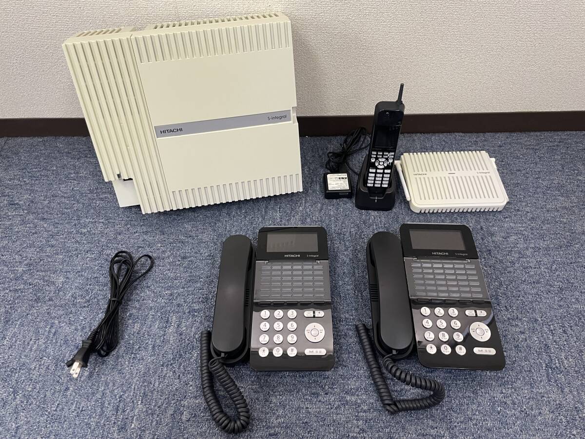 ☆HITACHI ET-Si/Sボタン電話装置セット☆主装置:ET-SiS-ME 電話機:36ボタンET-36Si-SDB×2台 子機:ET8SiDCLL☆T0000836-3拍卖