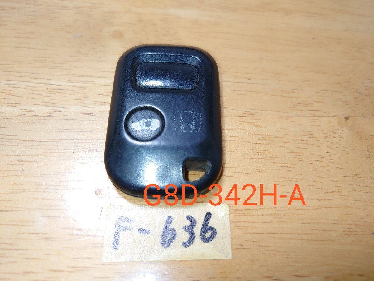 F-636 ホンダ HONDA 純正 キーレス リモコン 2ボタン 【基盤 G8D-342H-A】 モビリオ/スパイク/ステップワゴン等 匿名配送拍卖