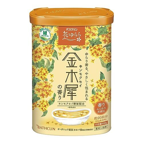 バスクリン 花ゆらら 金木犀の香り 600g 容量600G バスクリン 入浴剤拍卖