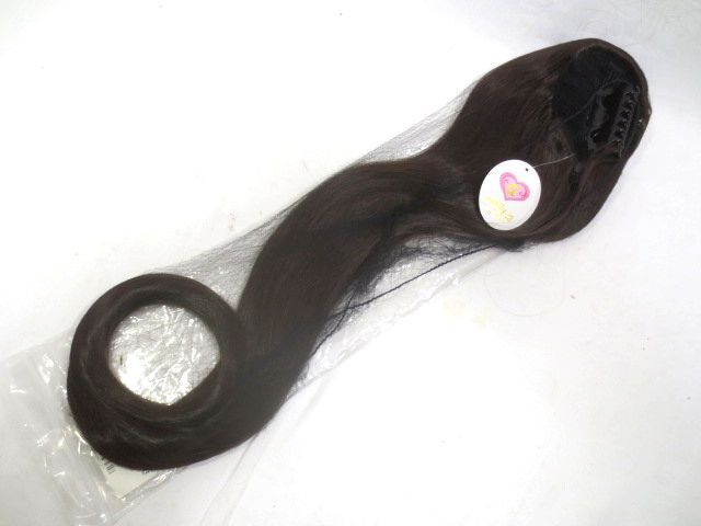 ◆未使用 airily wig バンス カカオブラック 100cm◆黒髪 ウィッグ ヘアーエクステンション コスプレ 仮装 舞台 衣装拍卖