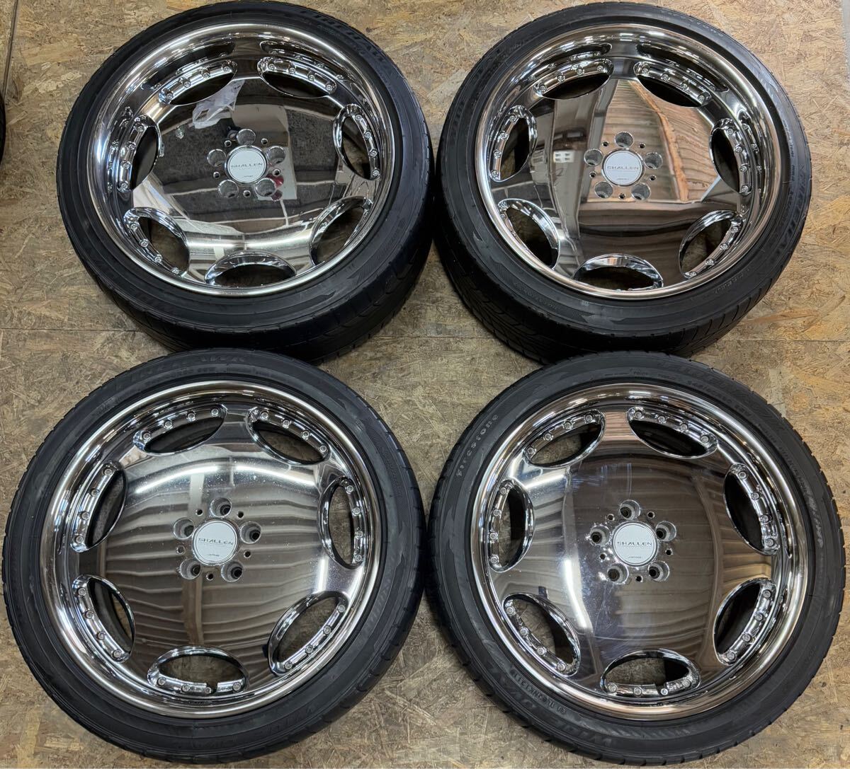 【希少!】AME シャレン 20インチ 8J+43 9J+37 PCD 114.3 5穴 5H 当時物 絶版 アルファード ヴェルファイア クラウン マークX 深リム拍卖