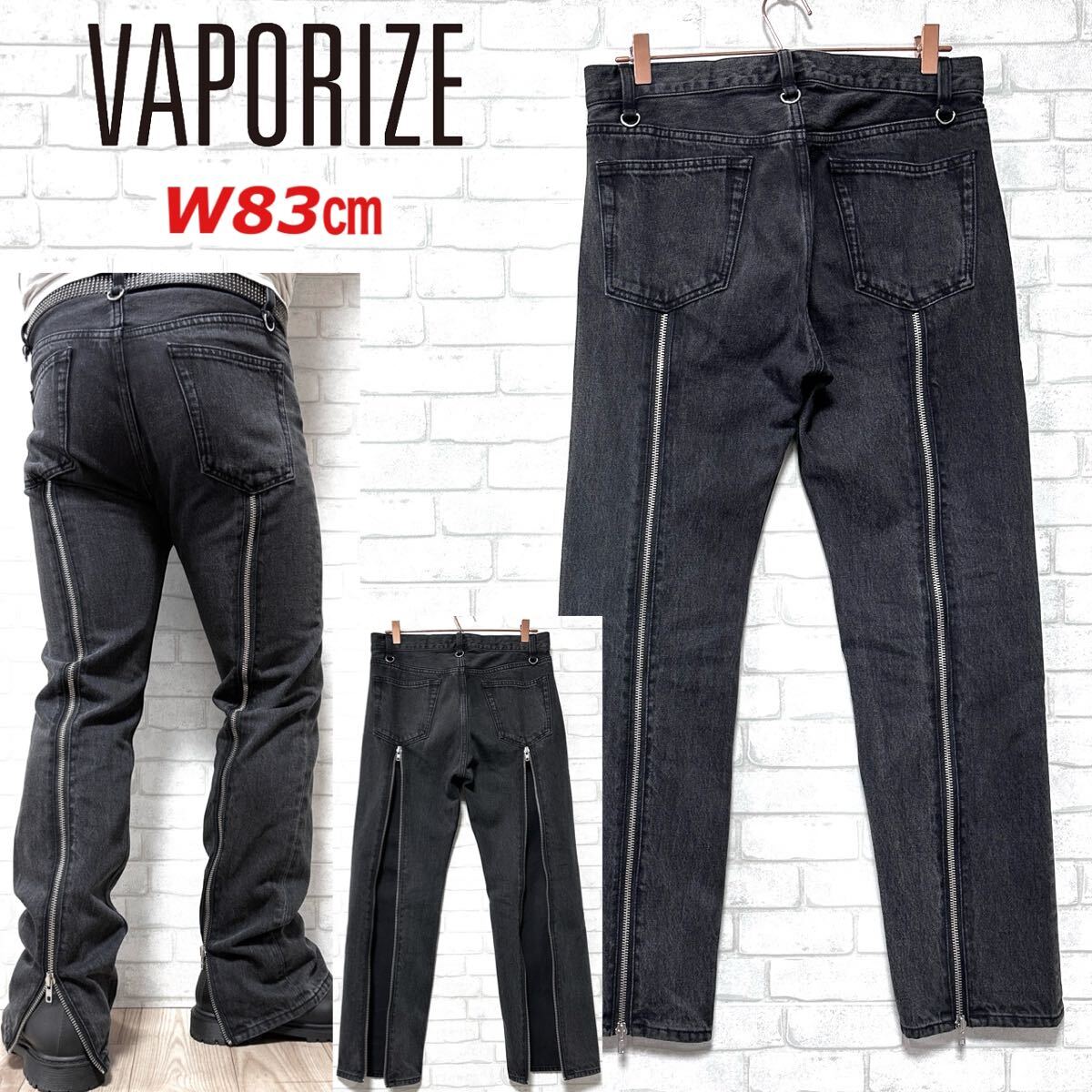 VAPORIZE パンクジーンズ ボンテージパンツ ジップ ビームス デニム拍卖