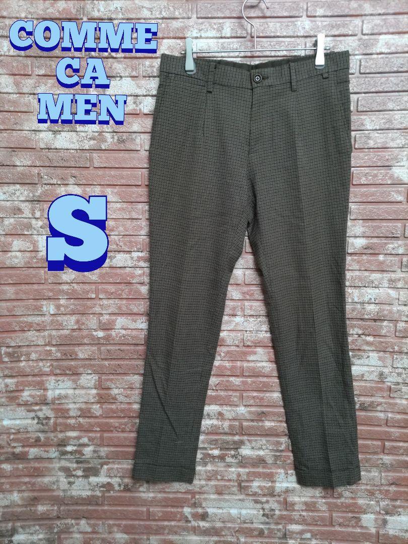 【COMME CA MEN】千鳥格子柄 スリムフィット パンツ S拍卖