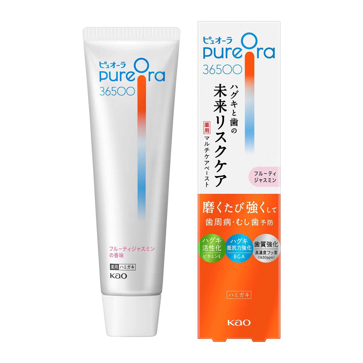 【高濃度フッ素配合】 ピュオーラ PureOra 36500 薬用マルチケアペーストハミガキ フルーティジャスミン 85g歯磨き粉 歯周病 むし拍卖
