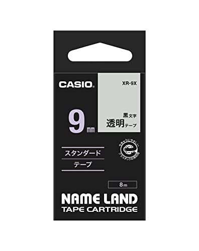 純正 カシオ ネームランド ラベルライター テープ 9mm 透明 XR-9X拍卖