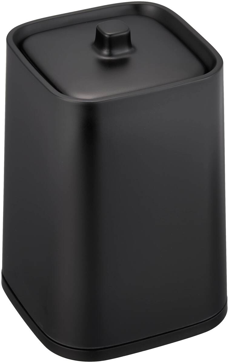 国際化工 メリーナ(mellina) ダストボックス 蓋付 W12×D12×H18.1cm 1.1L スマートブラック 『ゆらぎ』 M713S拍卖