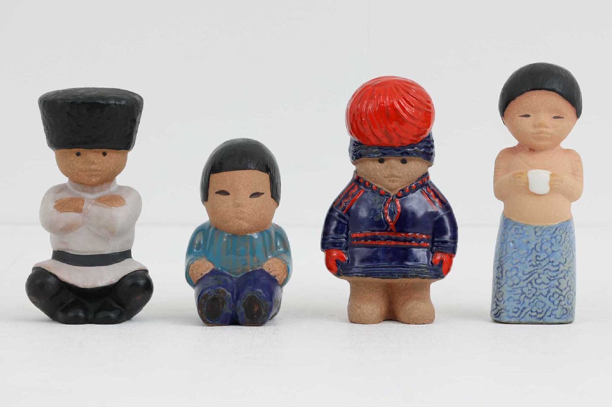 Lisa Larson リサ ラーソン ALL VARLDENS BARN 世界の子供シリーズ 第2弾 4体セット/Ivan ■拍卖