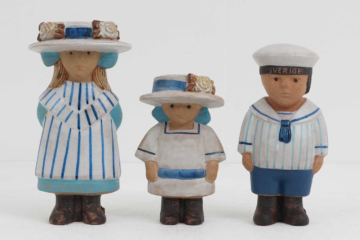 Lisa Larson リサ ラーソン Sekelskifte 3体セット/Sigrid シグリッド Viktoria ヴィク■拍卖