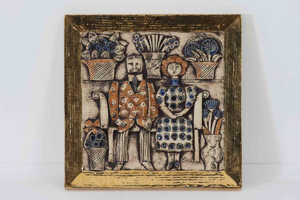 希少 Lisa Larson リサ ラーソン VAGGPLATTOR Jubileum 大きな陶板■北欧雑貨 ビンテージ雑貨 ■拍卖