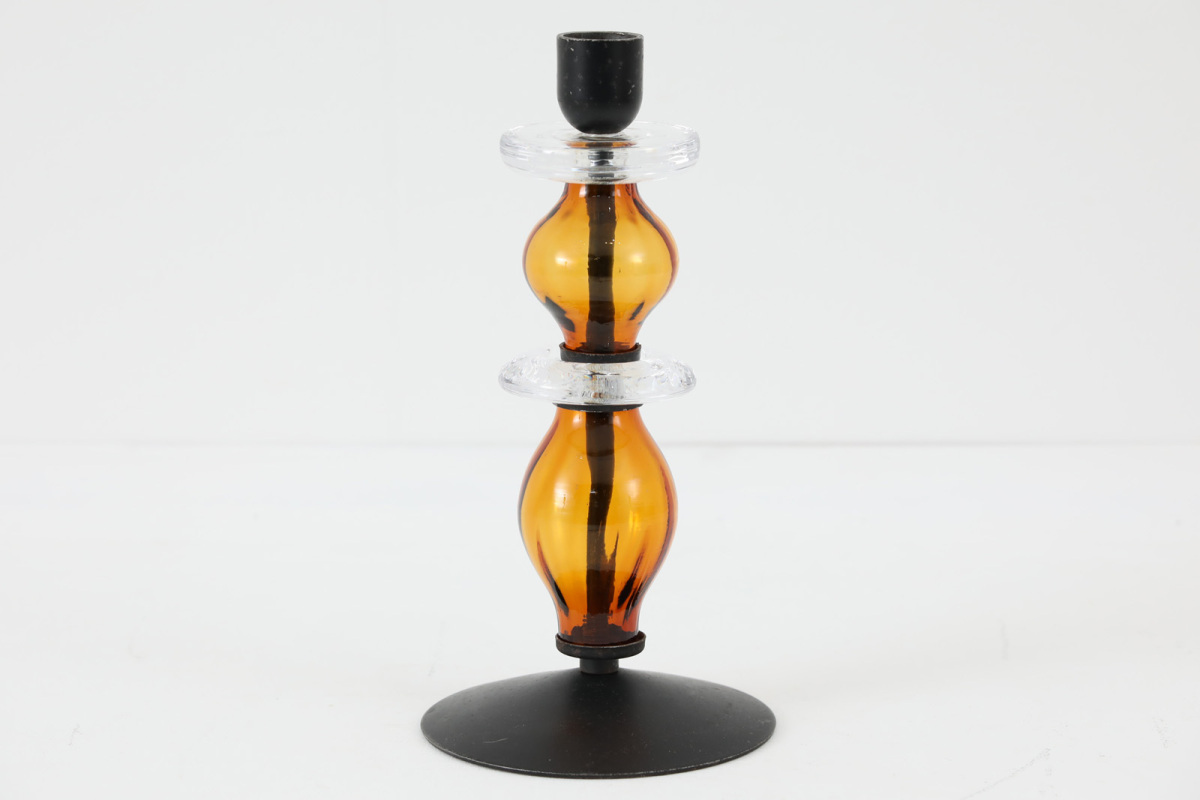 Erik Hoglund エリックホグラン BODA社 キャンドルスタンド/キャンドルホルダー アンバーカラー■北欧雑貨 ビン■拍卖