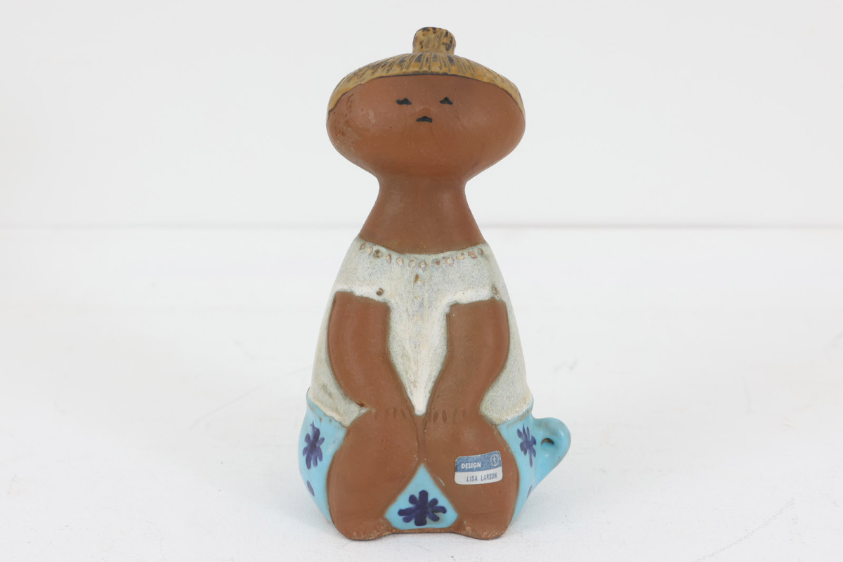 希少 Lisa Larson リサ ラーソン LARSONS UNGAR LOTTA ロッタ 白シャツ■北欧雑貨 ビンテージ雑■拍卖