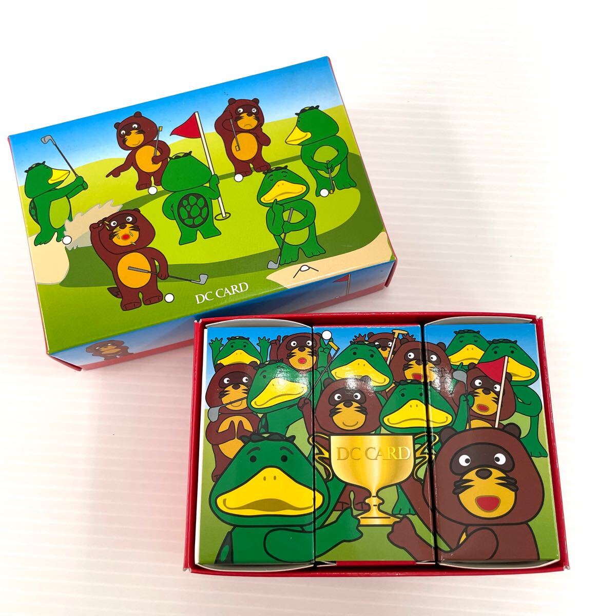 【未使用 非売品 DC CARD ゴルフボール 6個入り HI-BRID カッパとたぬき】 ノベルティ 昭和レトロ #0564-001T3拍卖