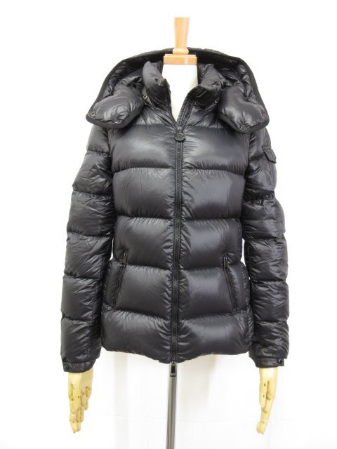美品【モンクレール MONCLER】BERRE 軽量 DOUDOUNE LEGERE ショート丈 2WAY フード付ダウンジャケット (レディース)0 ブラック◯17LB1945◯拍卖
