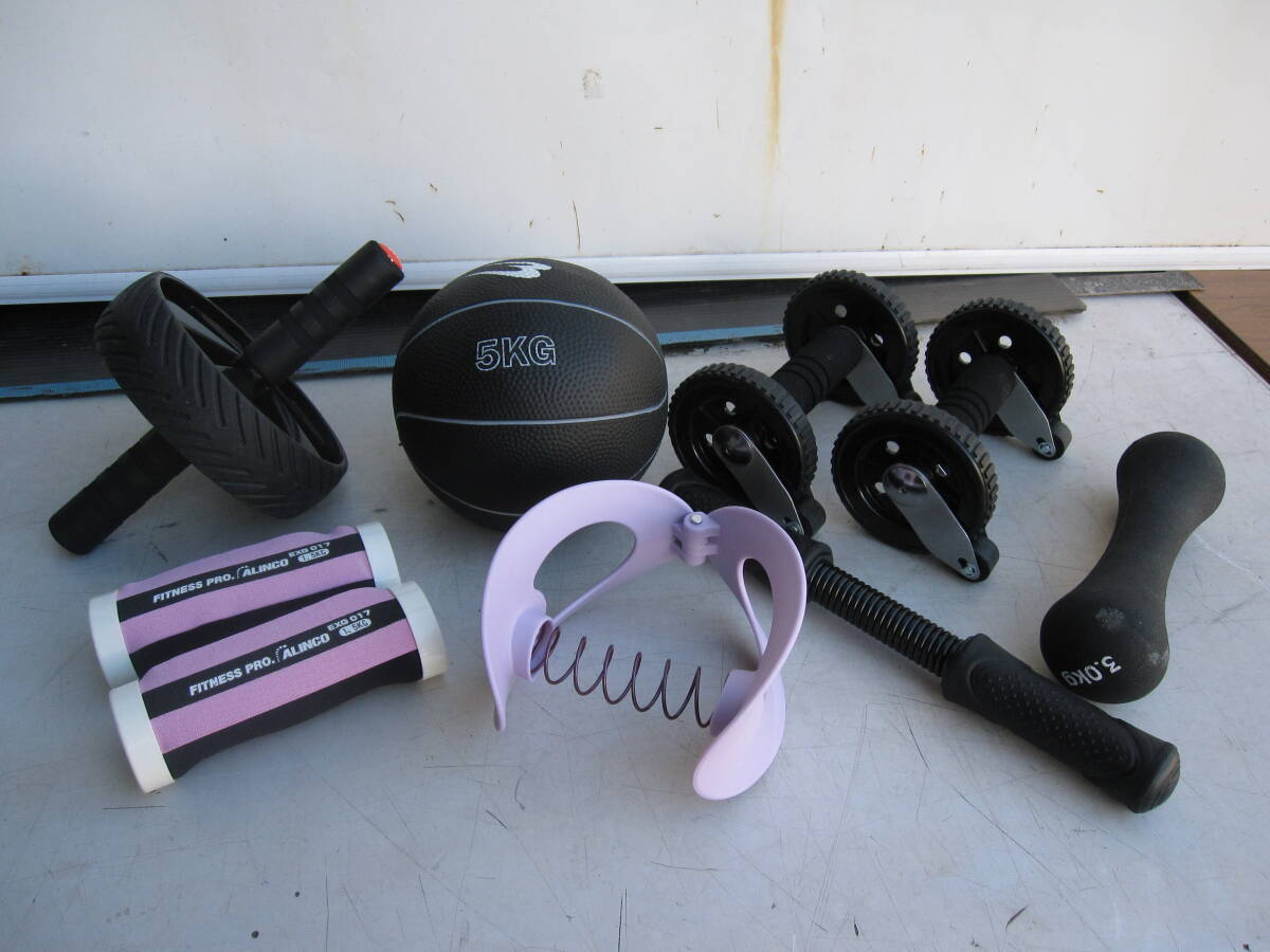 エクササイズ トレーニング セット フォームローラー/メディシンボール/ダンベル/ダブルモンスターマンローラー 他 まとめて 筋トレ 中古拍卖