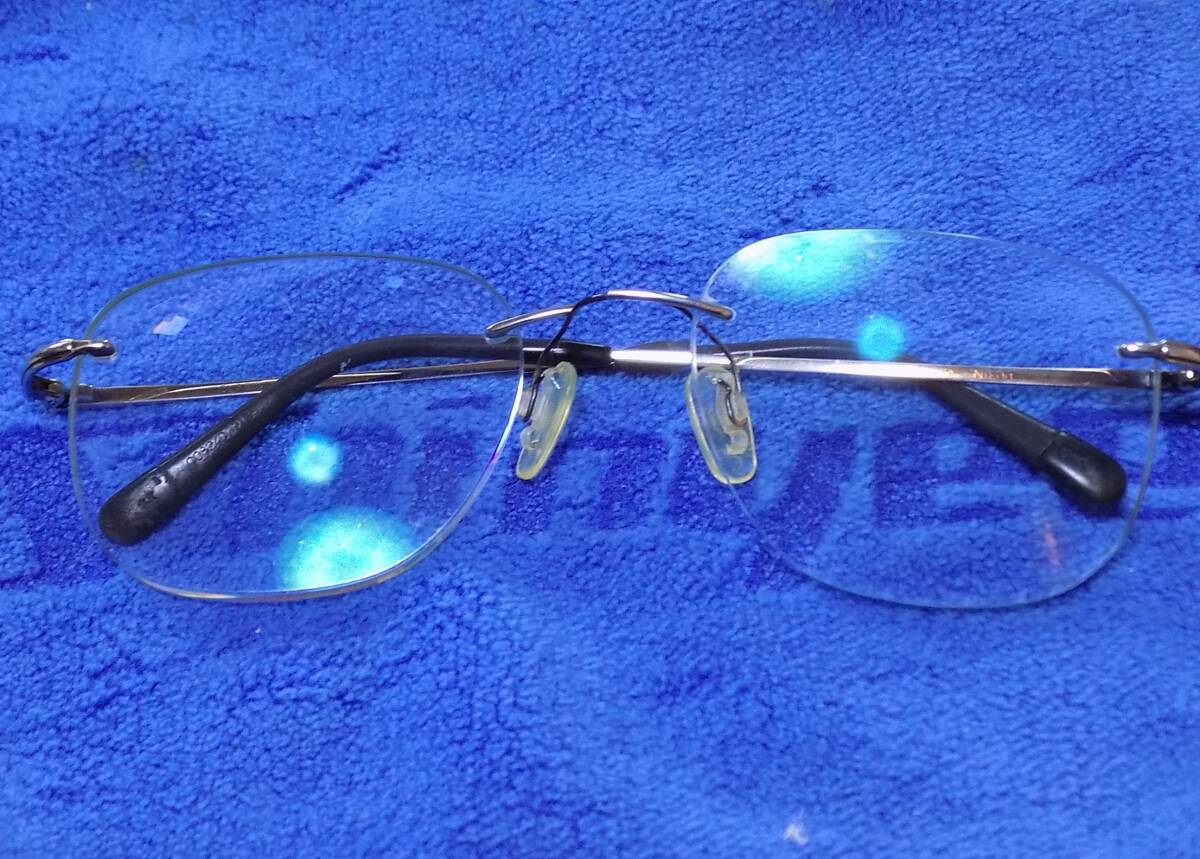 Nikon CLASIO140 Ti-p Titex lite リムレス フレーム クラシオ 枠無し メガネ 度入り ジャンク品拍卖