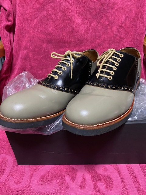 日本製 リーガル グラッドハンド コラボ 別注 サドルシューズ グレー×ブラック 28 REGAL GLADHAND拍卖