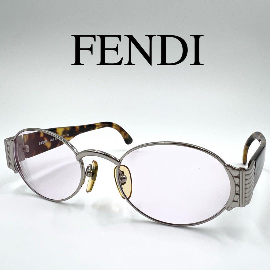 FENDI フェンディ メガネ 度入り FS252 サイドロゴ オーバル拍卖