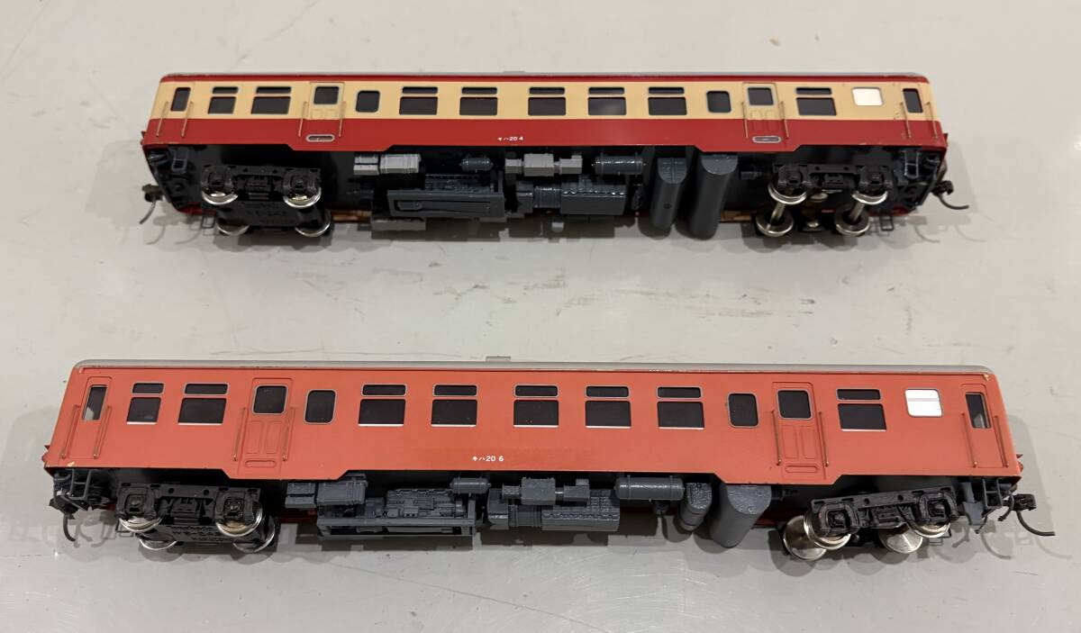 HO メーカー不明 金属製 国鉄 JR キハ20 バス窓 標準色 首都圏色 M 2両 一般 気動車 系 形 型 拍卖