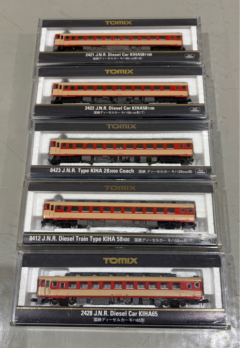 TOMIX エーダイ 国鉄 キハ58 キハ28 5両(M2両) トミックス 永大 急行 型 気動車 列車 JR 系 形 色拍卖