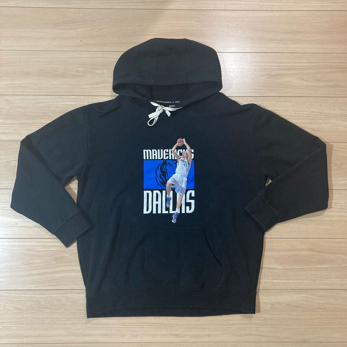MICROFREE DALLAS MAVERICKS ダークノビツキー スウェットパーカー XXLサイズ 黒 NBA バスケットボール 大きいサイズ拍卖