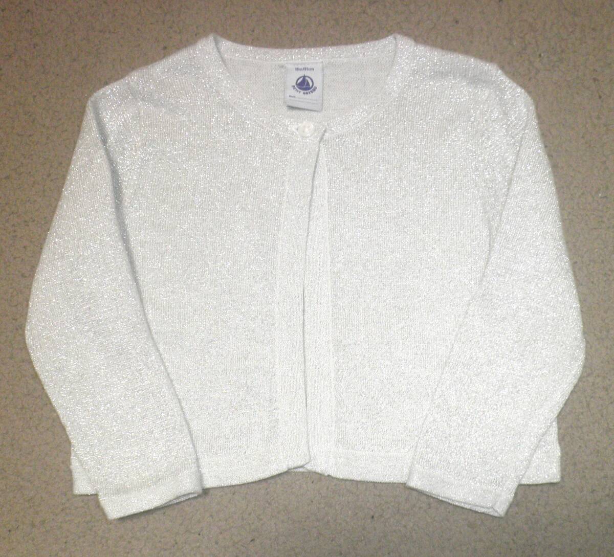 プチバトー シルバー カーディガン 81cm拍卖