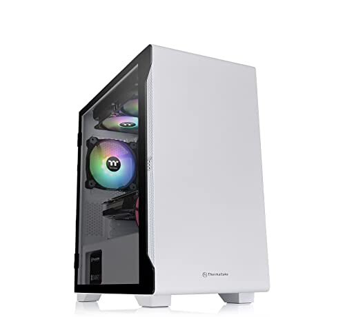 【中古】Thermaltake S100 TG Snow Edition 強化ガラス ミニタワーPCケース ホワイト スイングドアパネル採用 CA-拍卖