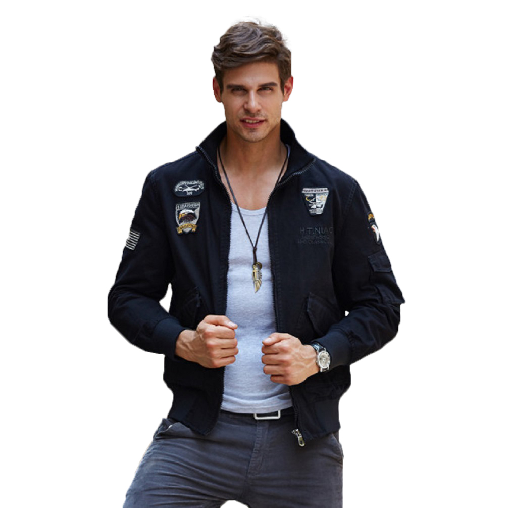 ■新品 Mサイズ 黒 ブラック メンズ アウター ジャケット ブルゾン ジップ クール カジュアル 長袖 防寒 秋服 冬服 ワンポイント拍卖