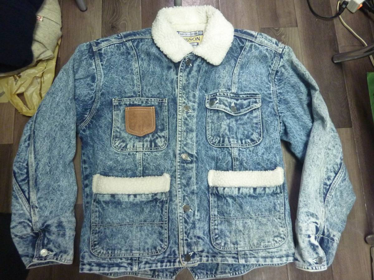 古着 ボブソン 80's 90'sスタイル ケミカルウォッシュ ボア デニムジャケット拍卖