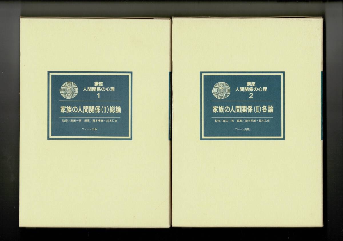 「講座人間関係の心理 1&2 家族の人間関係(1)総論・(2)各論 全2巻」島田一男監修 ブレーン出版 昭和61~62 A5 RN125MU拍卖