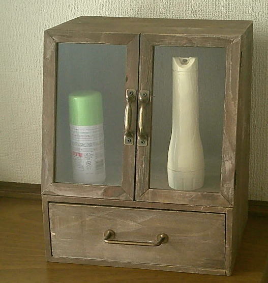 アンティーク(中古風仕上げ)&レトロ木製フローラ&キッチンキャビネットYXA-305-BRブラウンミニ食器棚abide拍卖