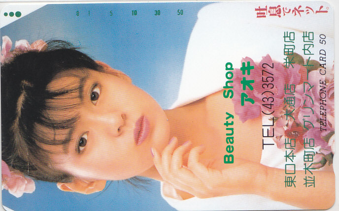 南野陽子 カネボウ化粧品 アオキ/【テレカ】 L.1.28 ★送料最安75円~拍卖