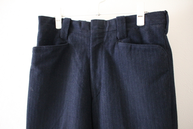 70’s Levi's【sportwear knits】スラックス ストライプ 紺 古着 ビンテージ ネイビー ボトムス 拍卖