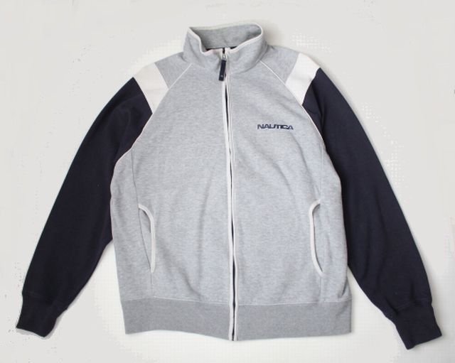 【NAUTICA COMPETITION】ノーティカコンペティション スウェット 前ジップ グレー 古着 (M)拍卖