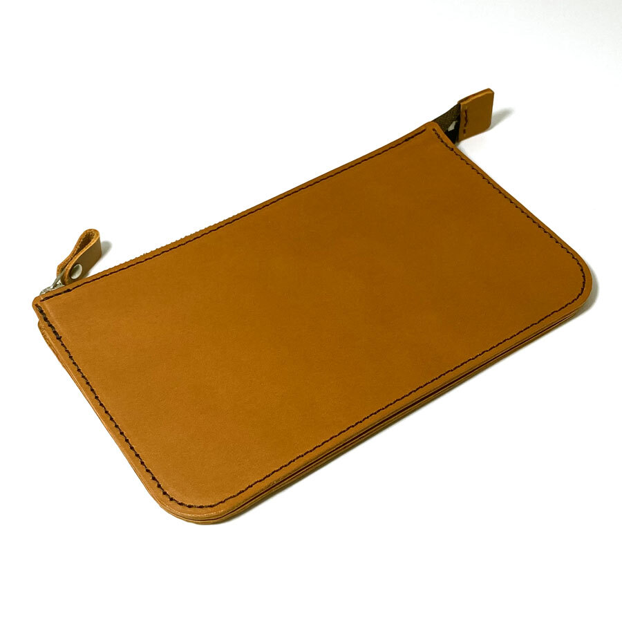 通帳ケース 通帳入れ 銀行通帳 革小物 ヌメ レザー 牛革 手作り ヌメ革 革 ステーショナリー ブラウン拍卖