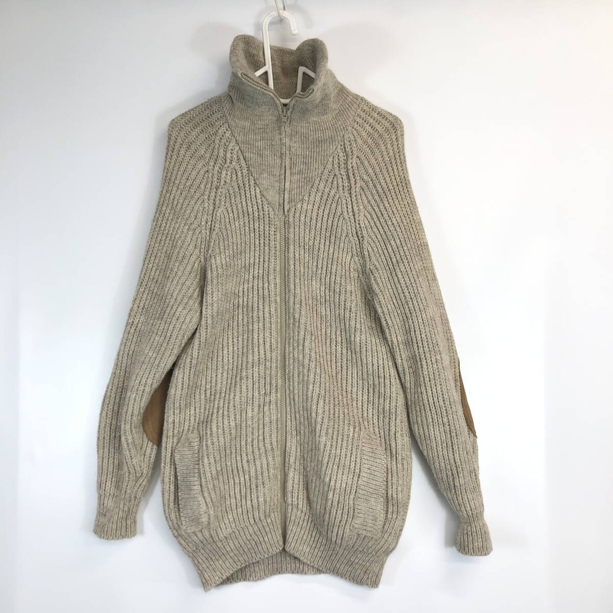 イングランド製 HIGHLAND2000 ハイランドトゥーサウザンド フルジップ セーター Mサイズ エルボーパッチ拍卖