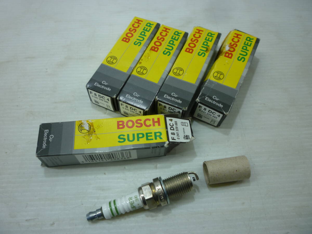 スパークプラグ 5本 長期保管品 BOSCH製 F8DC4 ボッシュ ベンツ W124 E280 E320 400E E400 500E E500拍卖