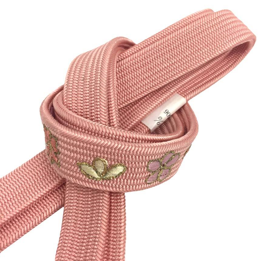 京やQ486 全国送料無料 正絹 和装小物 伝統工芸 手組 手組み紐 袷単衣用 高級帯締め 高麗組 桜 菫 梅 金糸 刺繍 未使用 新古品拍卖