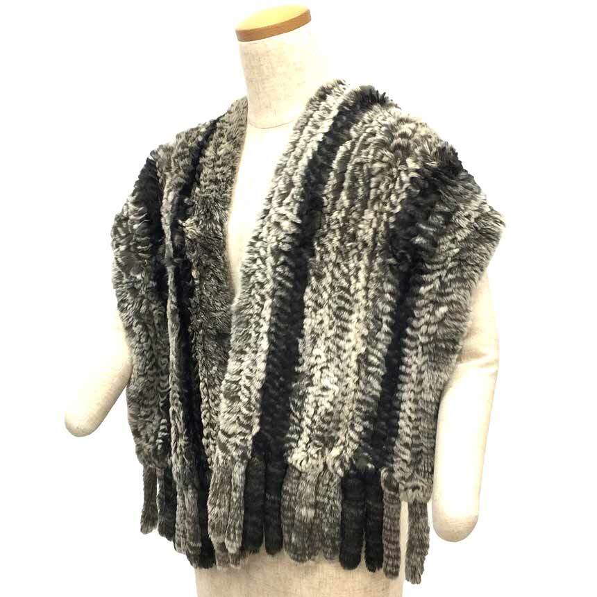 京やR154 ムーンバット MOONBAT ラパン 成人式に 振袖 訪問着 小紋 色無地 紬 着物ショール リアルファー 和洋兼用ストール拍卖