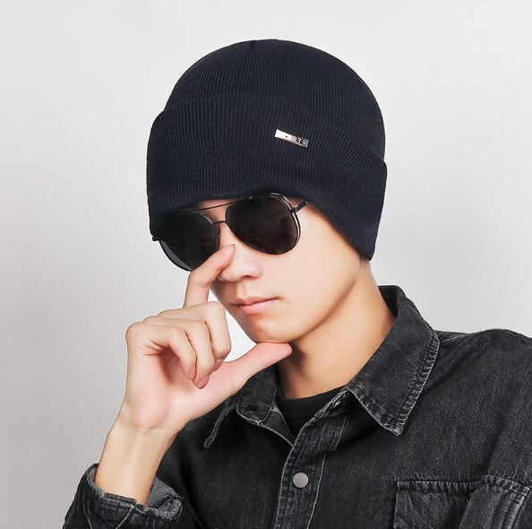 ニット帽 メンズ 秋 冬 ニット帽子 防寒帽子 帽子 ニットキャップ 肌に優しい 無地 通気 ふんわり(色:ブラック)SPB拍卖