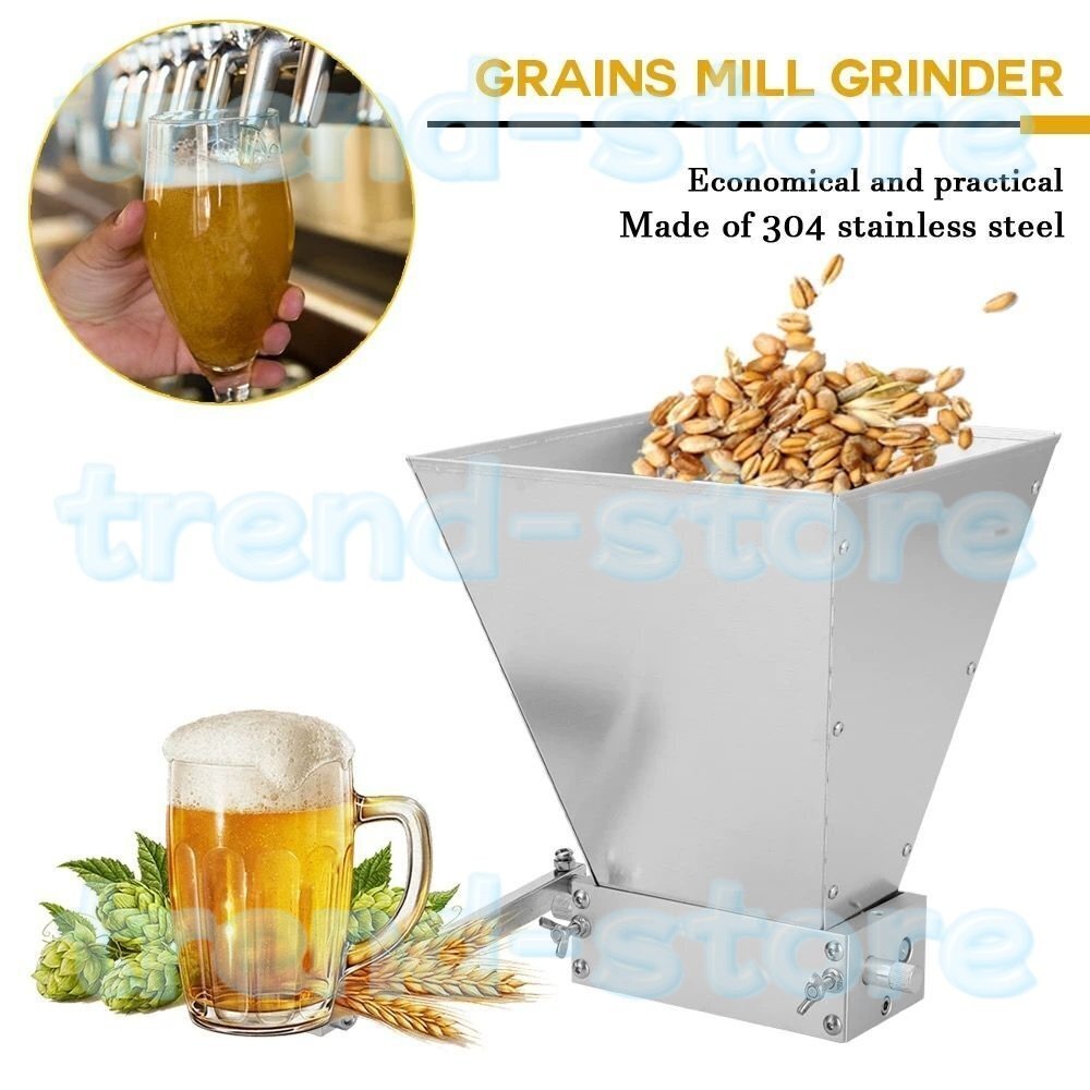 手動大麦麦芽穀物粉砕機 大麦脱穀器 ホッパー容量3.5Kg 小型 地ビール醸造用 麦芽粉砕 ロールミル モルトミル 手回し式 ベースなし拍卖