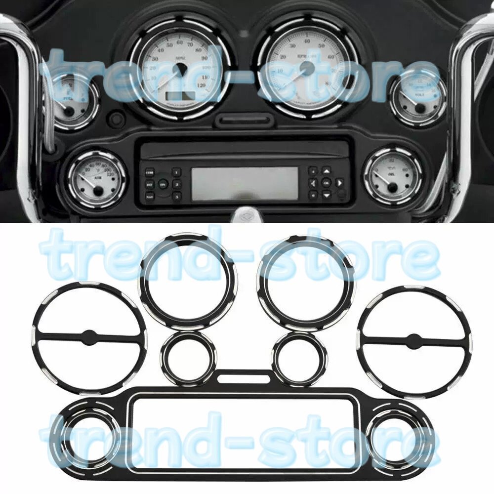 ディープカット メーターベゼル バースト ハーレーツーリング用 エレクトラグライド ストリートグライド ロードグライド FLH拍卖