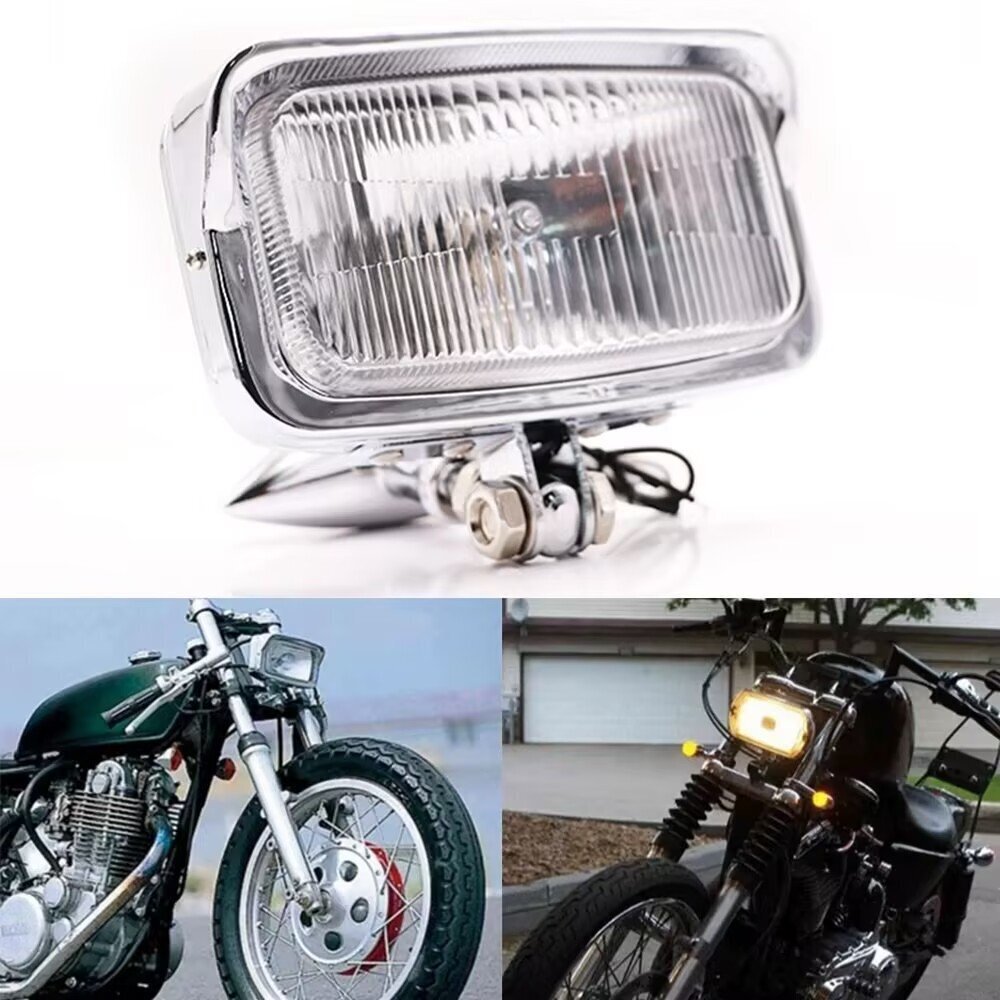 スクエアヘッドライト チョッパー ボバー ハーレー パンヘッド ナックル ショベル カスタム アメリカン ビンテージ ホンダ カワサキ拍卖