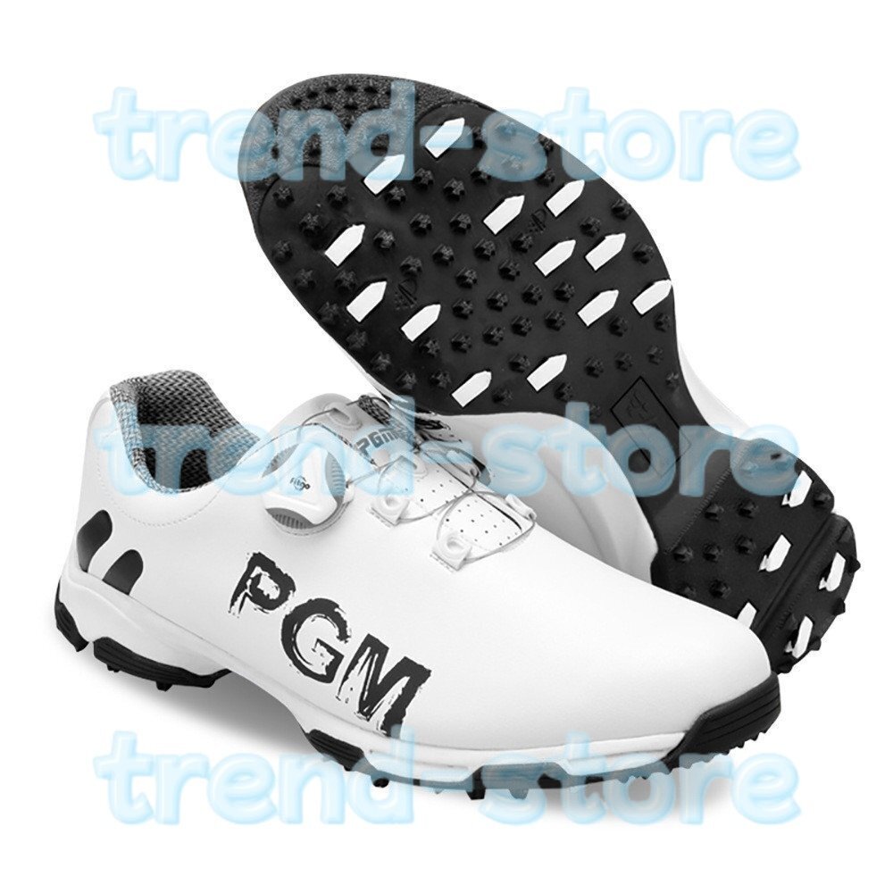 ゴルフシューズ メンズ スニーカー 強いグリップ スパイク靴 ソフトスパイク アウトドアフシューズ 防水 防滑 耐磨 24.5~27.5cm 白*黒拍卖