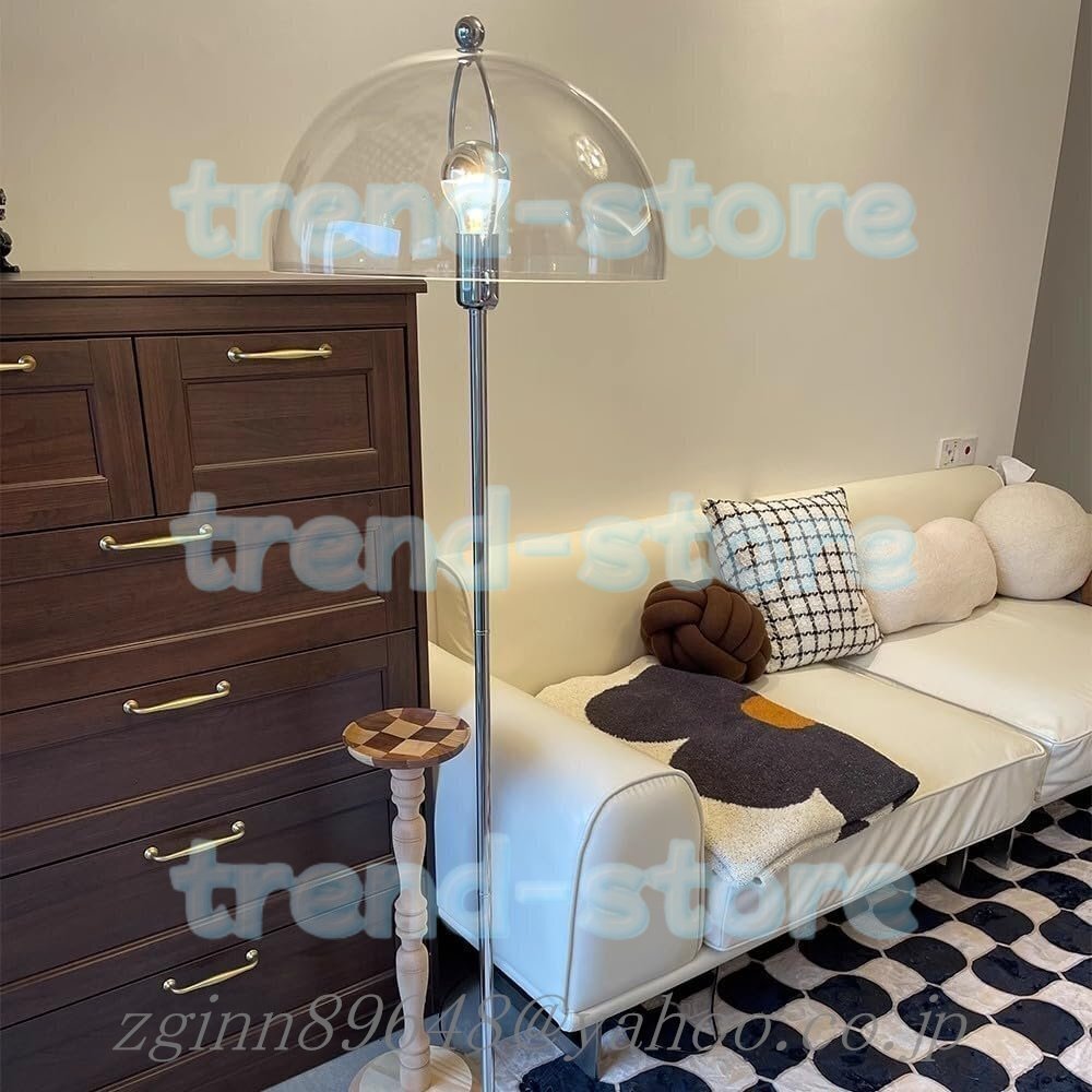 フロアランプ 透明なアクリルシェード+メッキ鉄製主体 飾りフロアライト フロアスタンド 照明器具 おしゃれ間接照明拍卖
