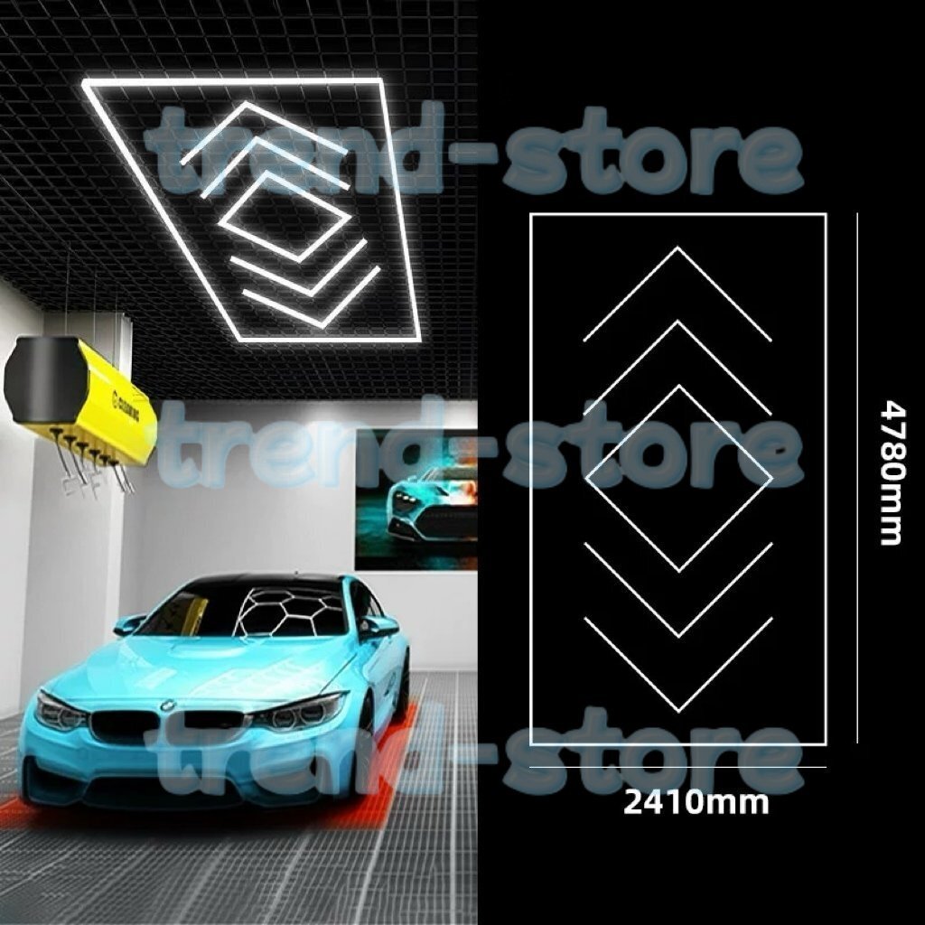 ガレージ用LEDライト 洗車室 天井用 LEDショップライト ホワイトボーダー付き PCプラスチック製 IP54防水 AC 100-240V (F)拍卖