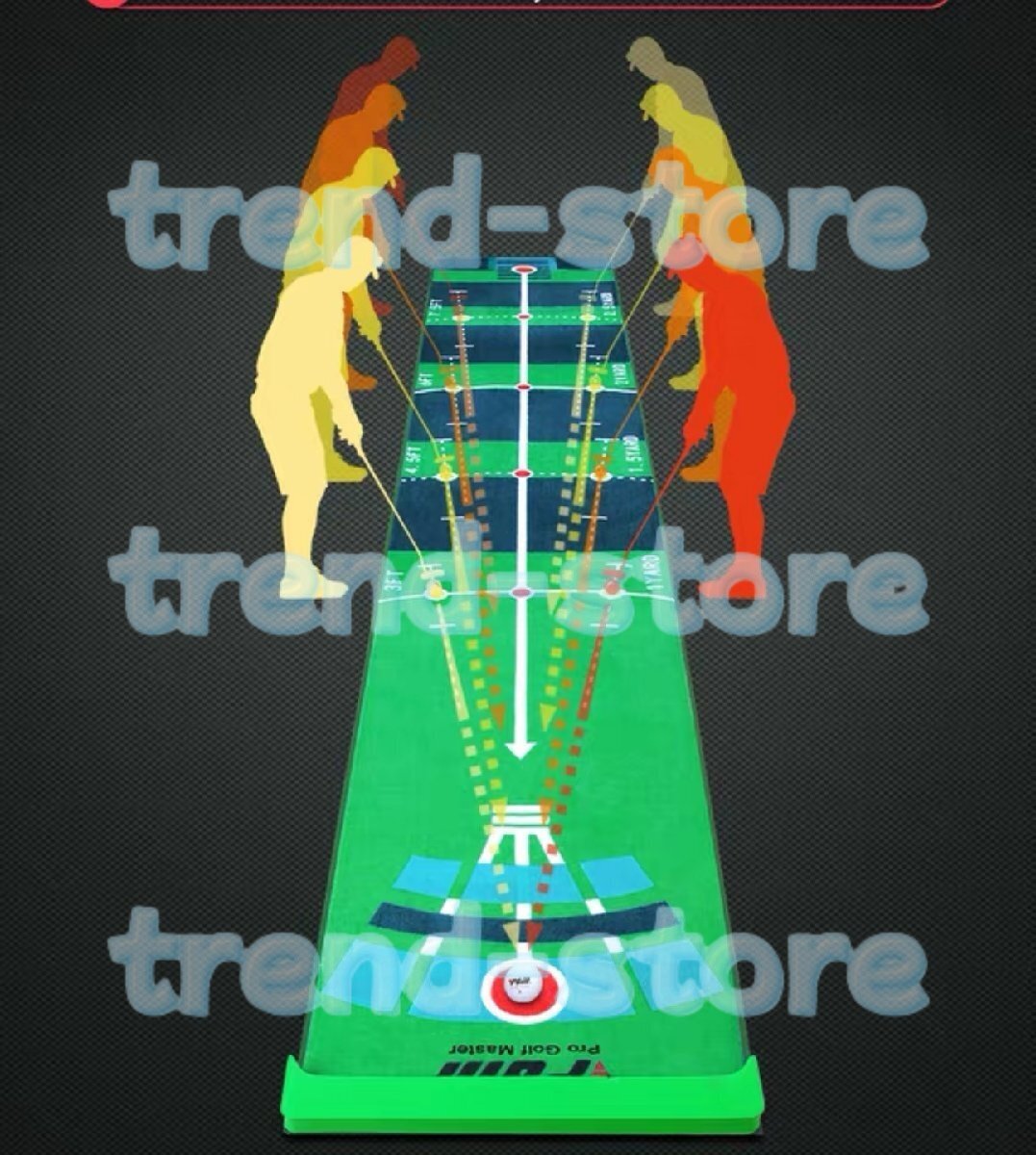 6個 ゴルフボール付き ゴルフパターマット 練習 上達 パター 角度練習 練習 器具 ゴルフ練習用 便利拍卖