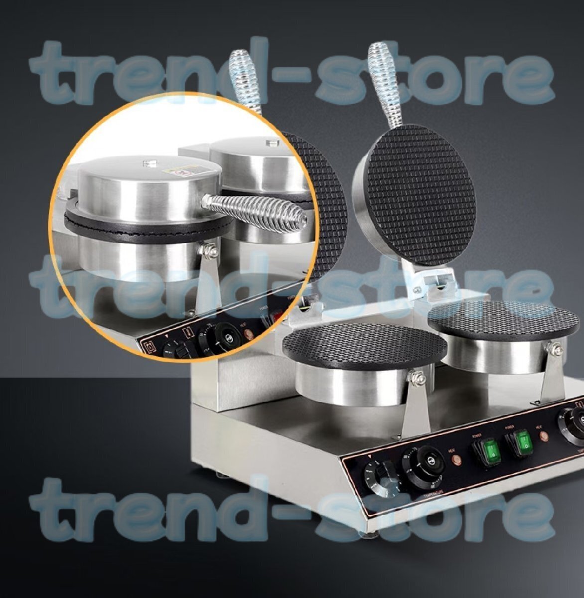 2連 アイスクリーム皮のマシン エッグロールマシン アイスクリームコーンの皮 業務用/厨房機器/飲食店/店舗用品/屋台/出店拍卖