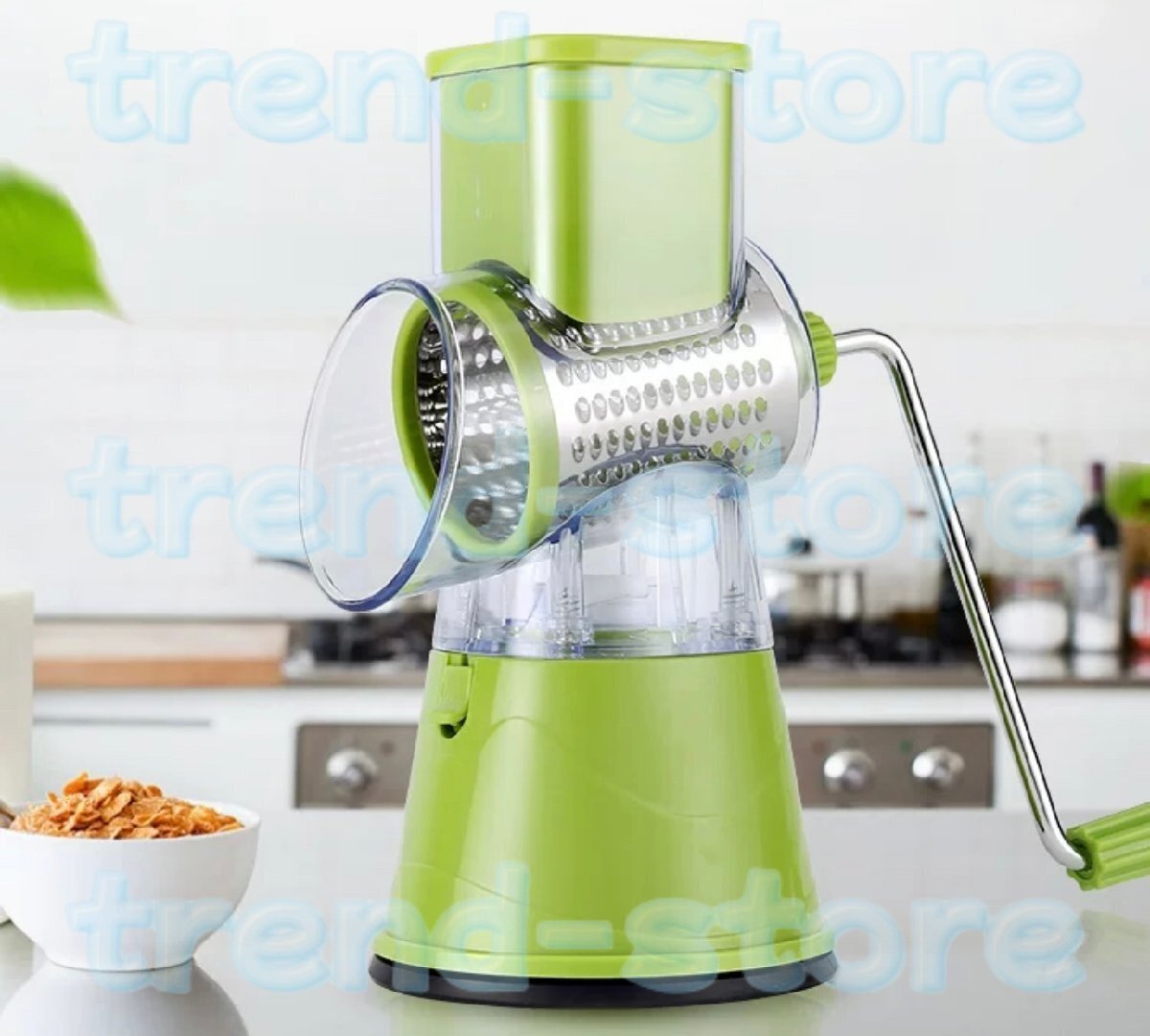 スライサー 手回し式 セット 回転式 手動チーズスライサー 千切り 野菜スライサー 3種類ブレード 多機能 千切り器 野菜カッター ナッツ拍卖