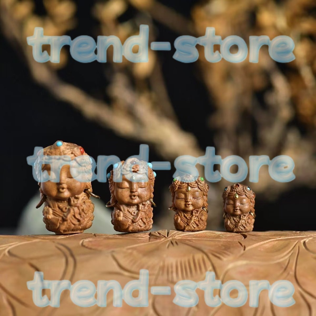 極上品 緑度母 仏教工芸品 細工精彫 根付 菩薩 仏像 彫刻 木彫り 緑度母天珠拍卖